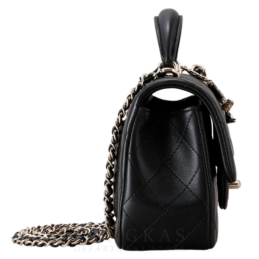CHANEL(USED)샤넬 AS2431 뉴미니 탑핸들백