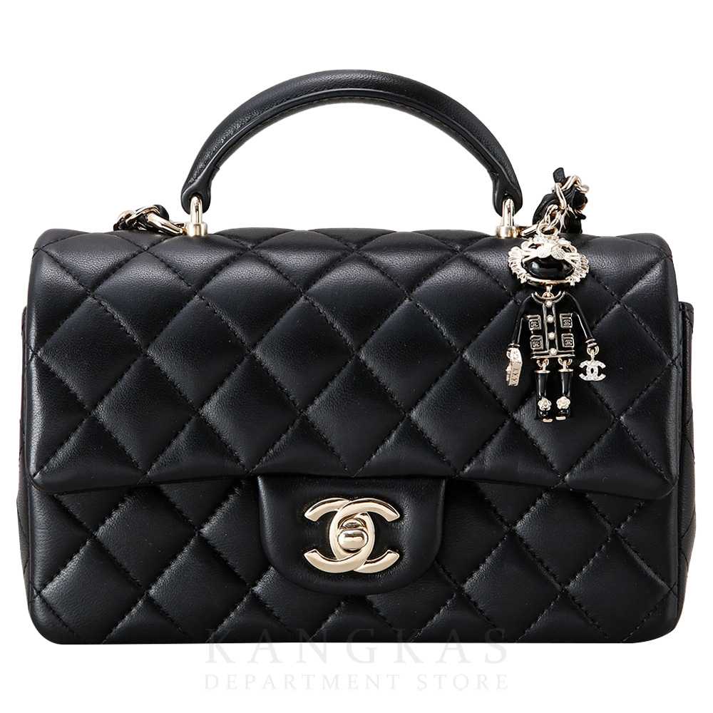 CHANEL(USED)샤넬 AS2431 참 장식 뉴미니 탑핸들