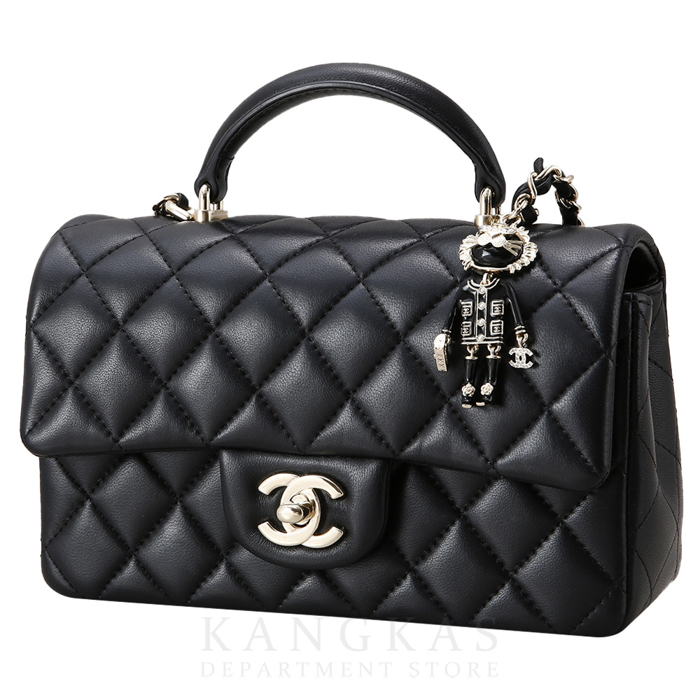 CHANEL(USED)샤넬 AS2431 참 장식 뉴미니 탑핸들