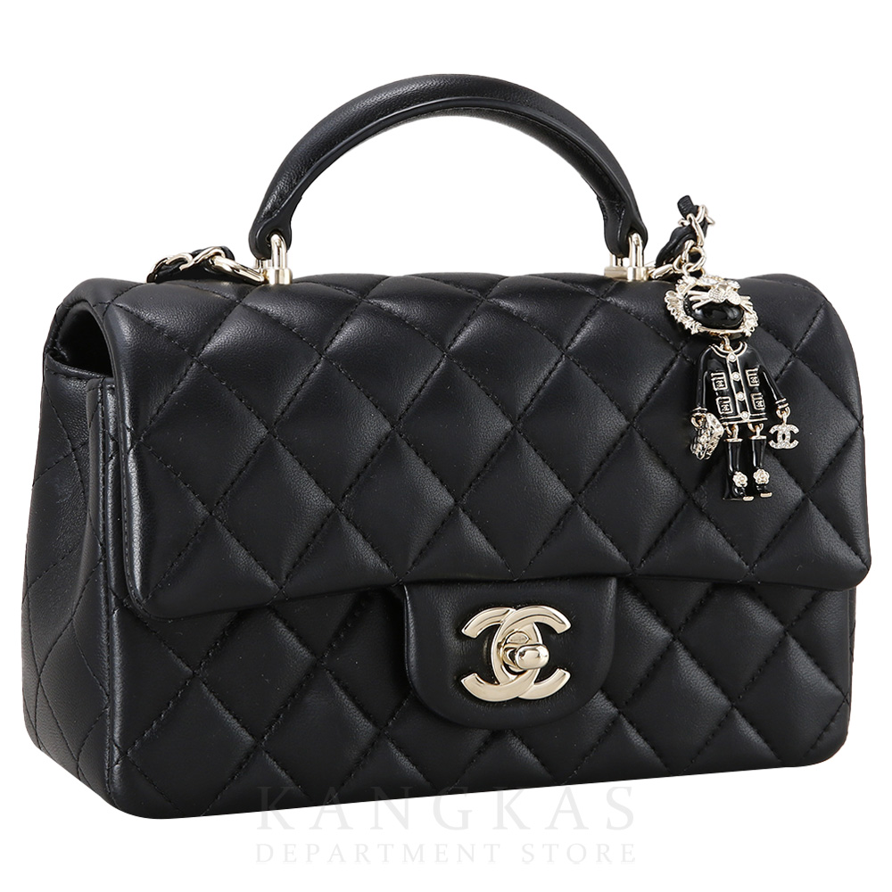 CHANEL(USED)샤넬 AS2431 참 장식 뉴미니 탑핸들