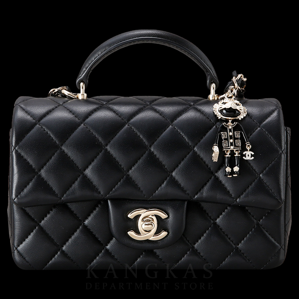 CHANEL(USED)샤넬 AS2431 참 장식 뉴미니 탑핸들
