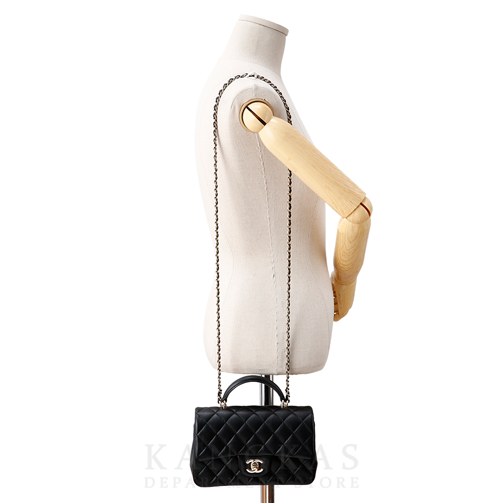CHANEL(USED)샤넬 AS2431 뉴미니 탑핸들백