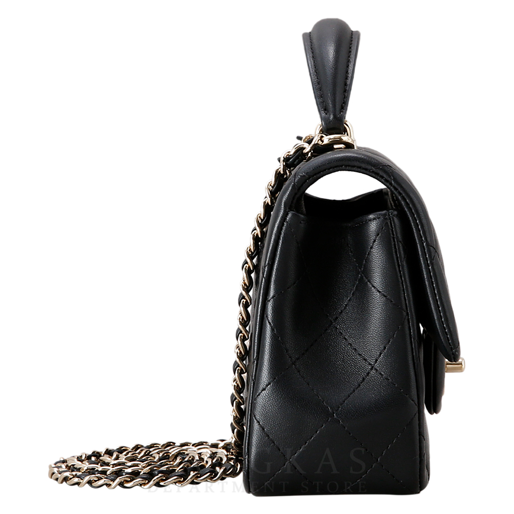 CHANEL(USED)샤넬 AS2431 뉴미니 탑핸들백