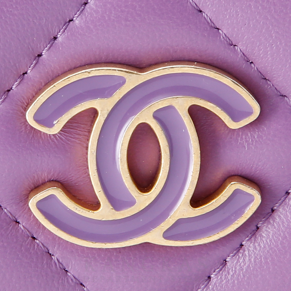 CHANEL(USED)샤넬 AP2638 CC로고 카드 체인 월릿백 퍼플