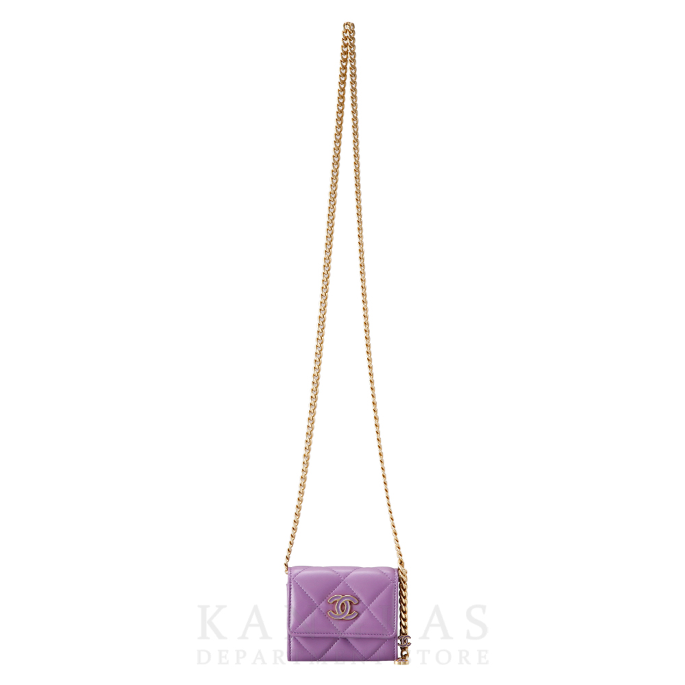 CHANEL(USED)샤넬 AP2638 CC로고 카드 체인 월릿백 퍼플
