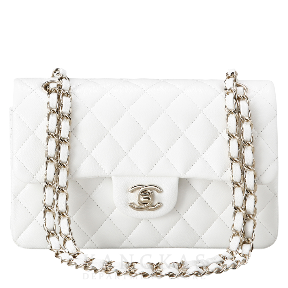 CHANEL(USED)샤넬 캐비어 클래식 스몰 플랩백 화이트