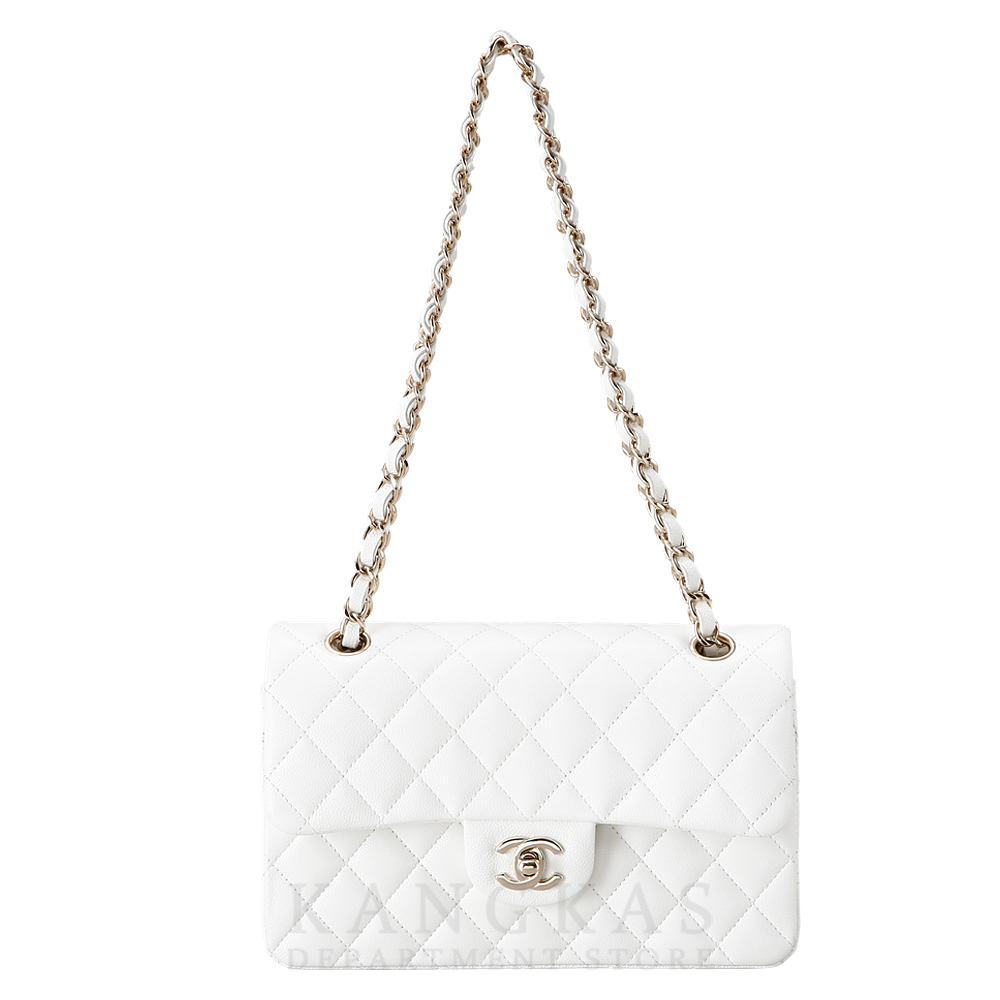 CHANEL(USED)샤넬 캐비어 클래식 스몰 플랩백 화이트