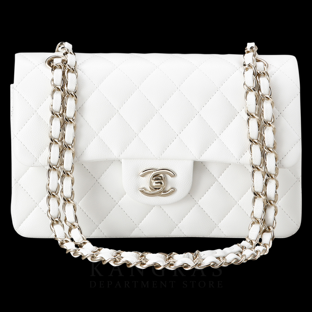 CHANEL(USED)샤넬 캐비어 클래식 스몰 플랩백 화이트