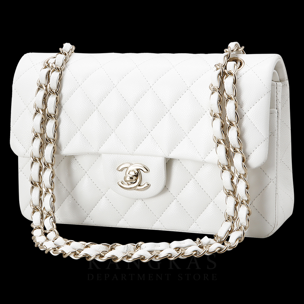 CHANEL(USED)샤넬 캐비어 클래식 스몰 플랩백 화이트