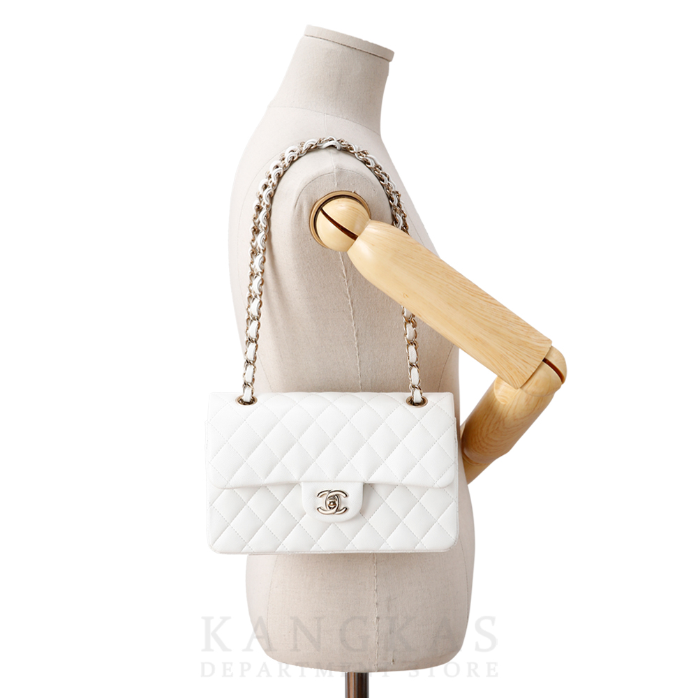 CHANEL(USED)샤넬 캐비어 클래식 스몰 플랩백 화이트