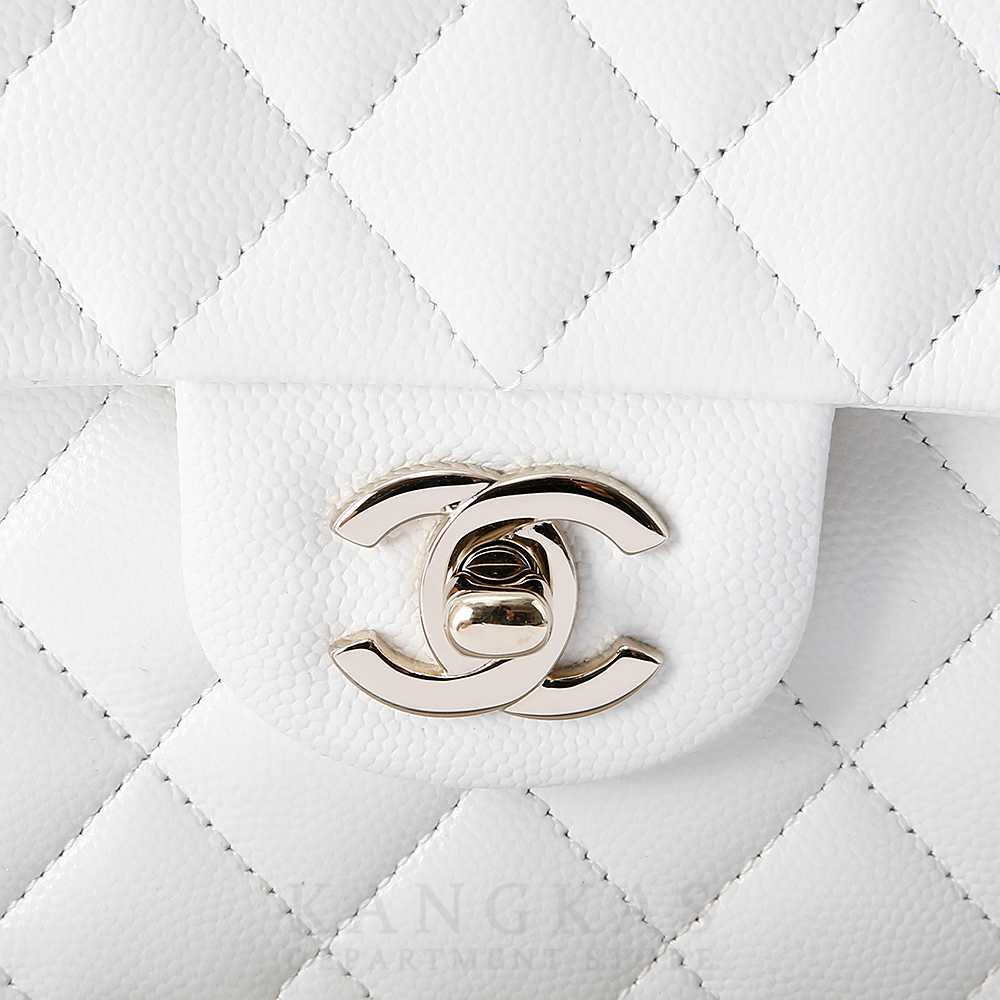 CHANEL(USED)샤넬 캐비어 클래식 스몰 플랩백 화이트