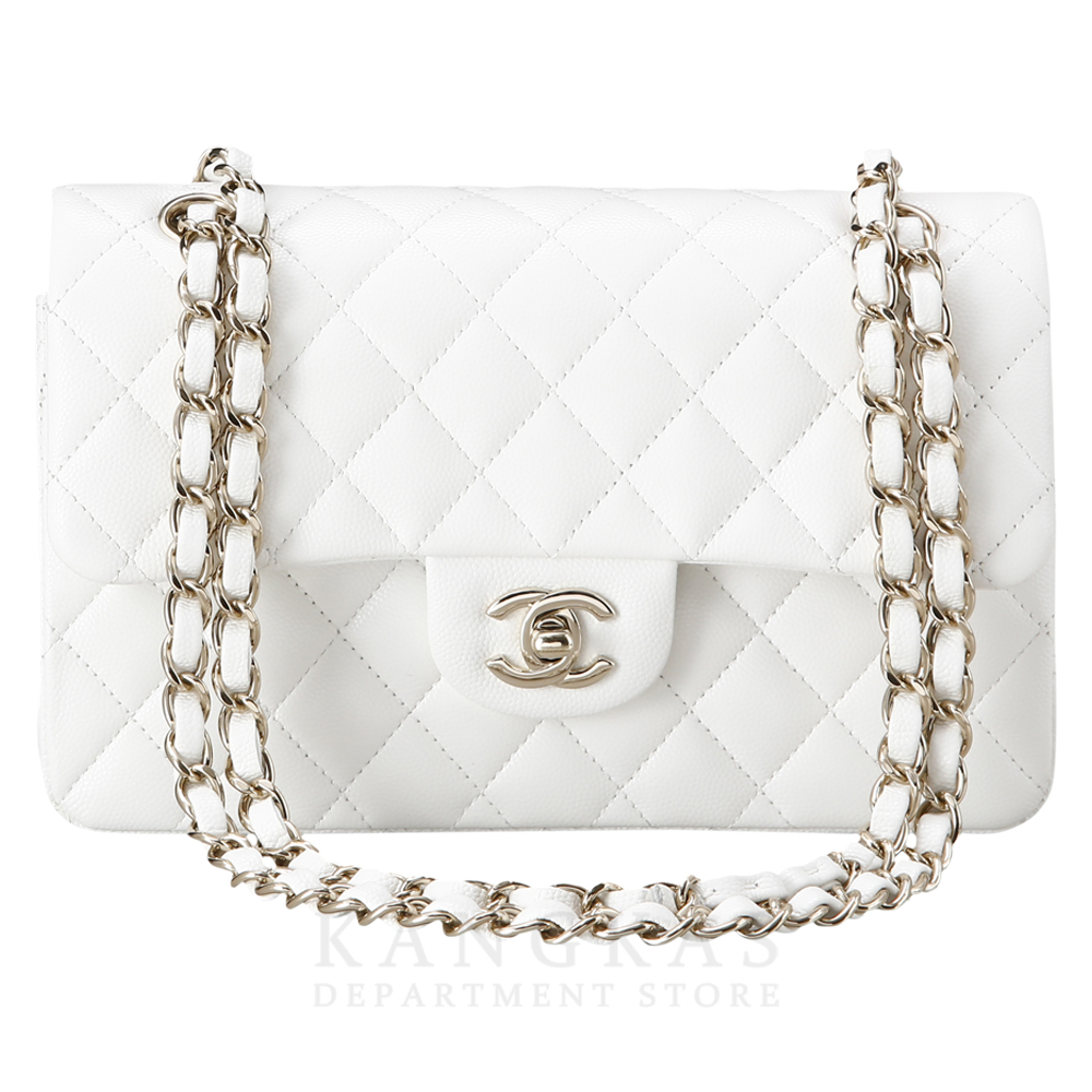 CHANEL(USED)샤넬 캐비어 클래식 스몰 플랩백 화이트