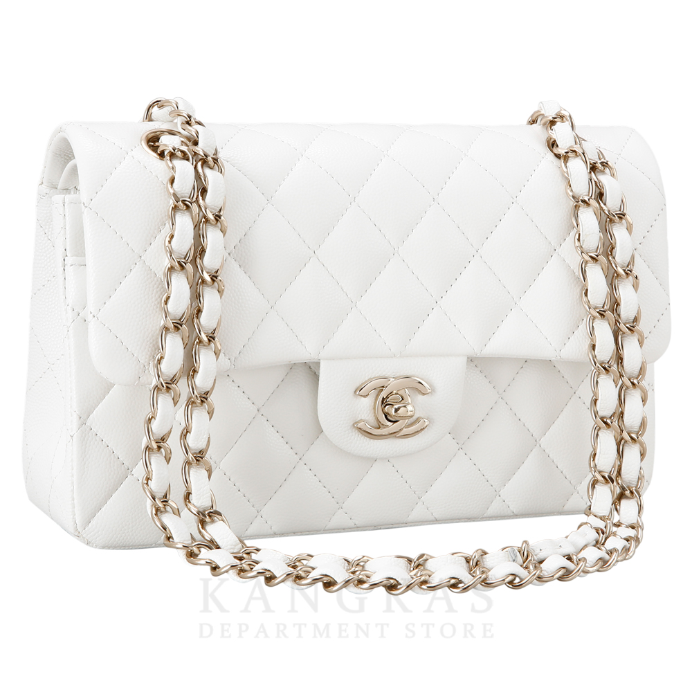 CHANEL(USED)샤넬 캐비어 클래식 스몰 플랩백 화이트