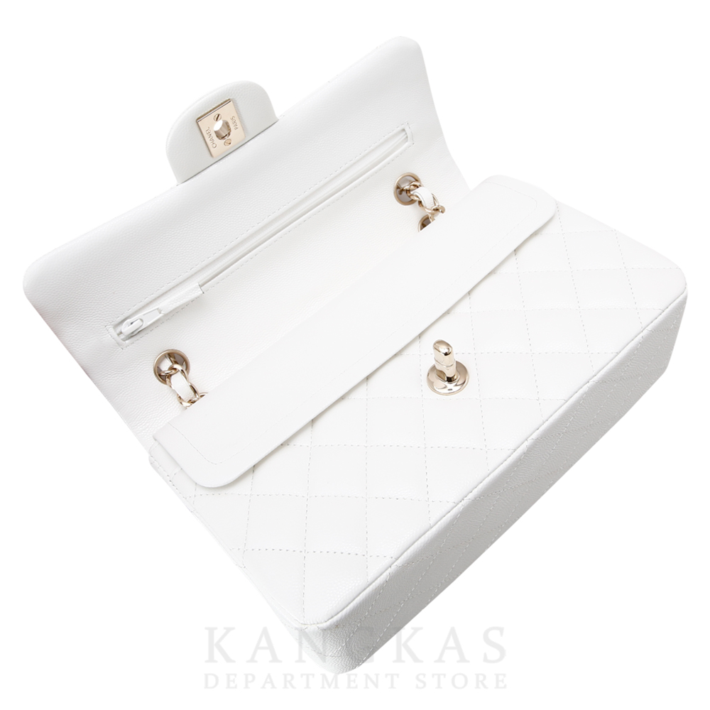 CHANEL(USED)샤넬 캐비어 클래식 스몰 플랩백 화이트