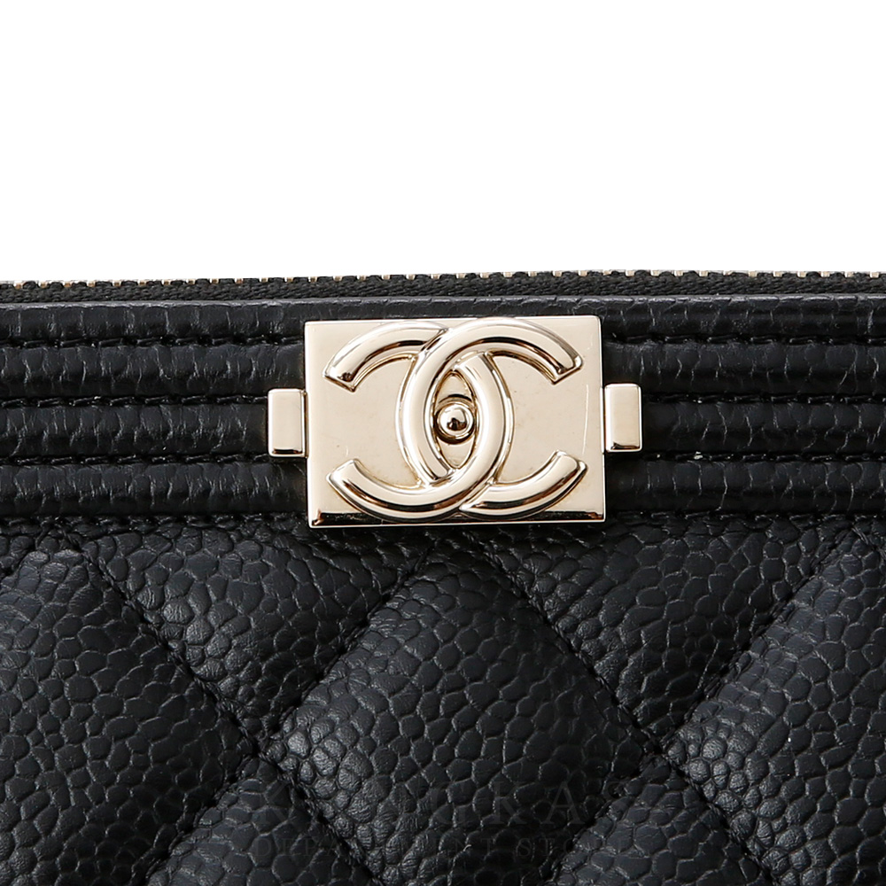 CHANEL(USED)샤넬 보이샤넬 캐비어 클러치 라지