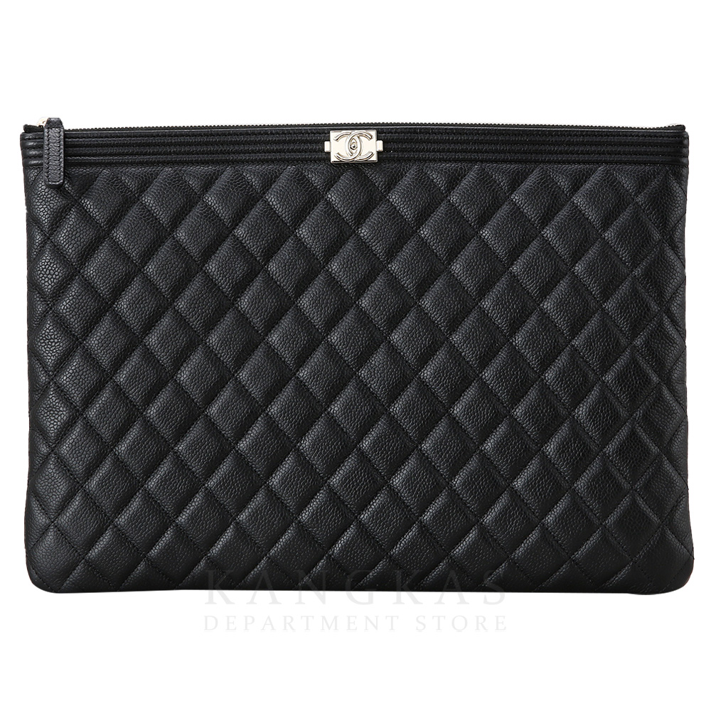 CHANEL(USED)샤넬 보이샤넬 캐비어 클러치 라지