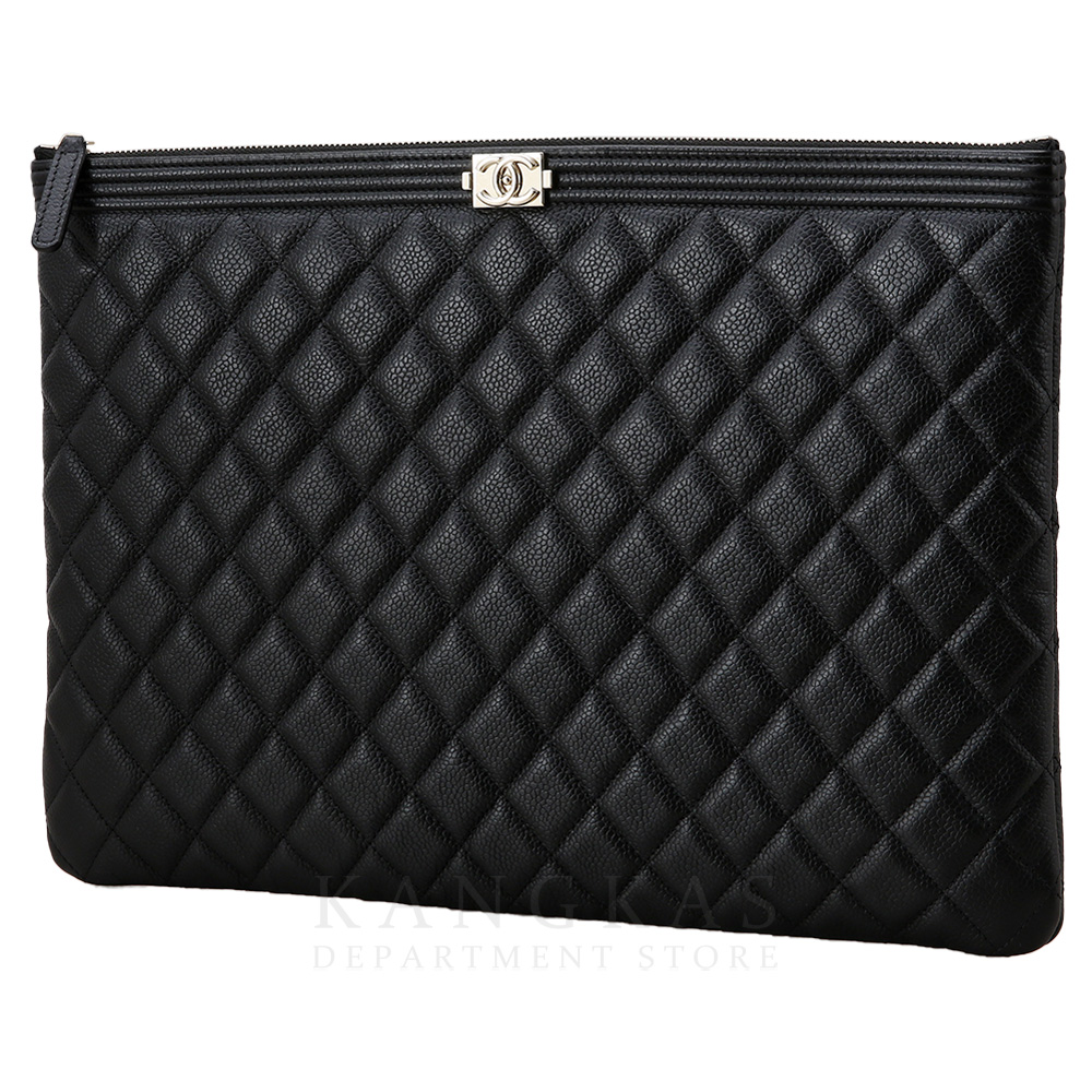 CHANEL(USED)샤넬 보이샤넬 캐비어 클러치 라지