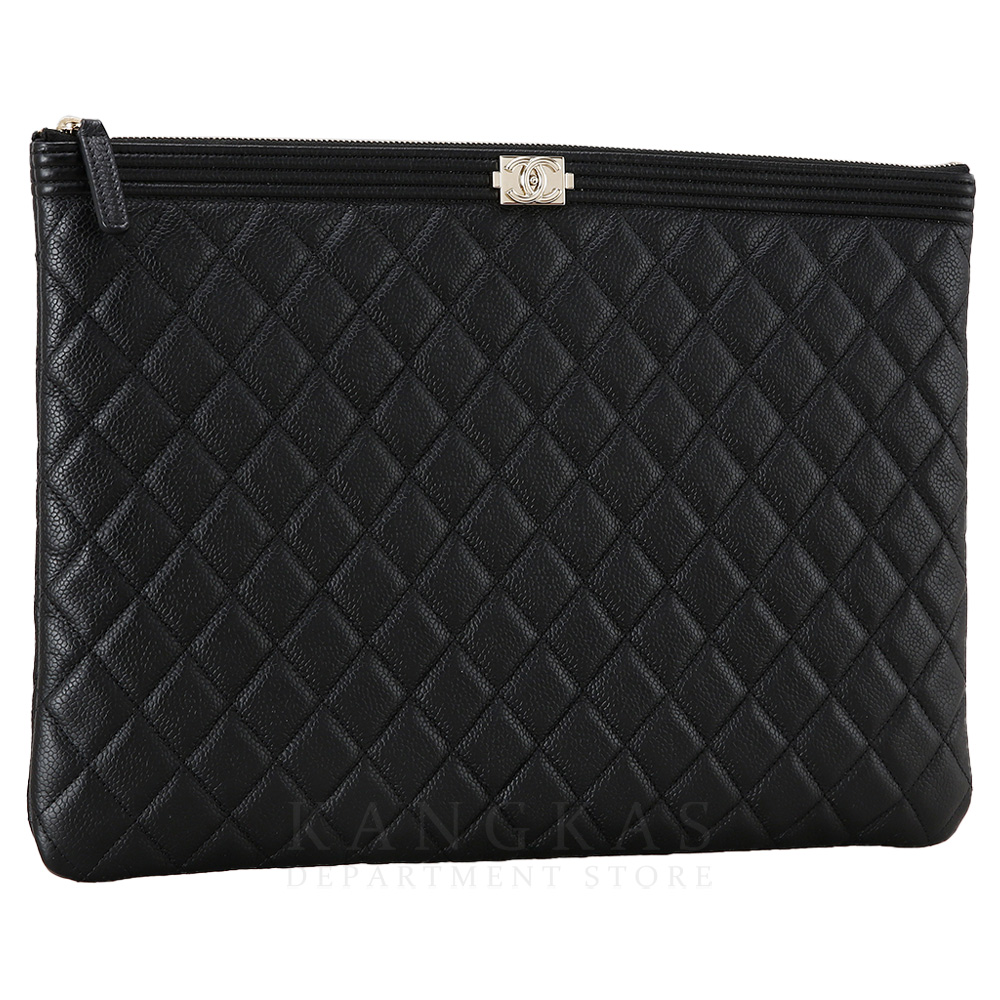 CHANEL(USED)샤넬 보이샤넬 캐비어 클러치 라지