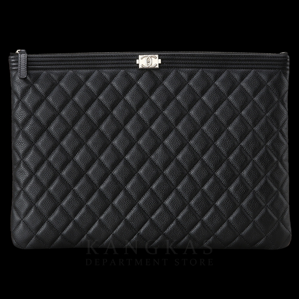 CHANEL(USED)샤넬 보이샤넬 캐비어 클러치 라지