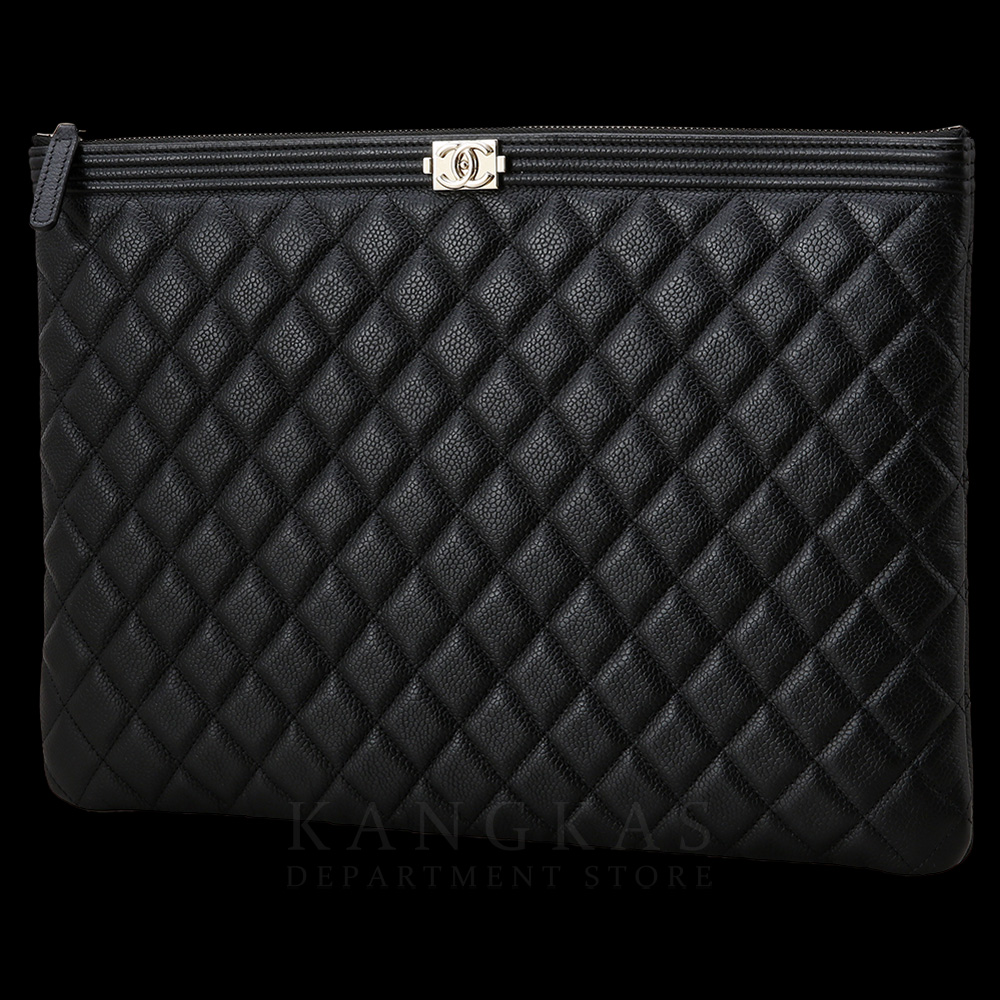 CHANEL(USED)샤넬 보이샤넬 캐비어 클러치 라지