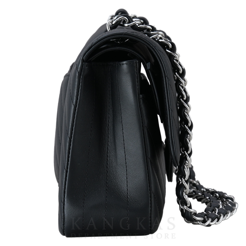 CHANEL(USED)샤넬 A01112 카프스킨 쉐브론 미듐 플랩백