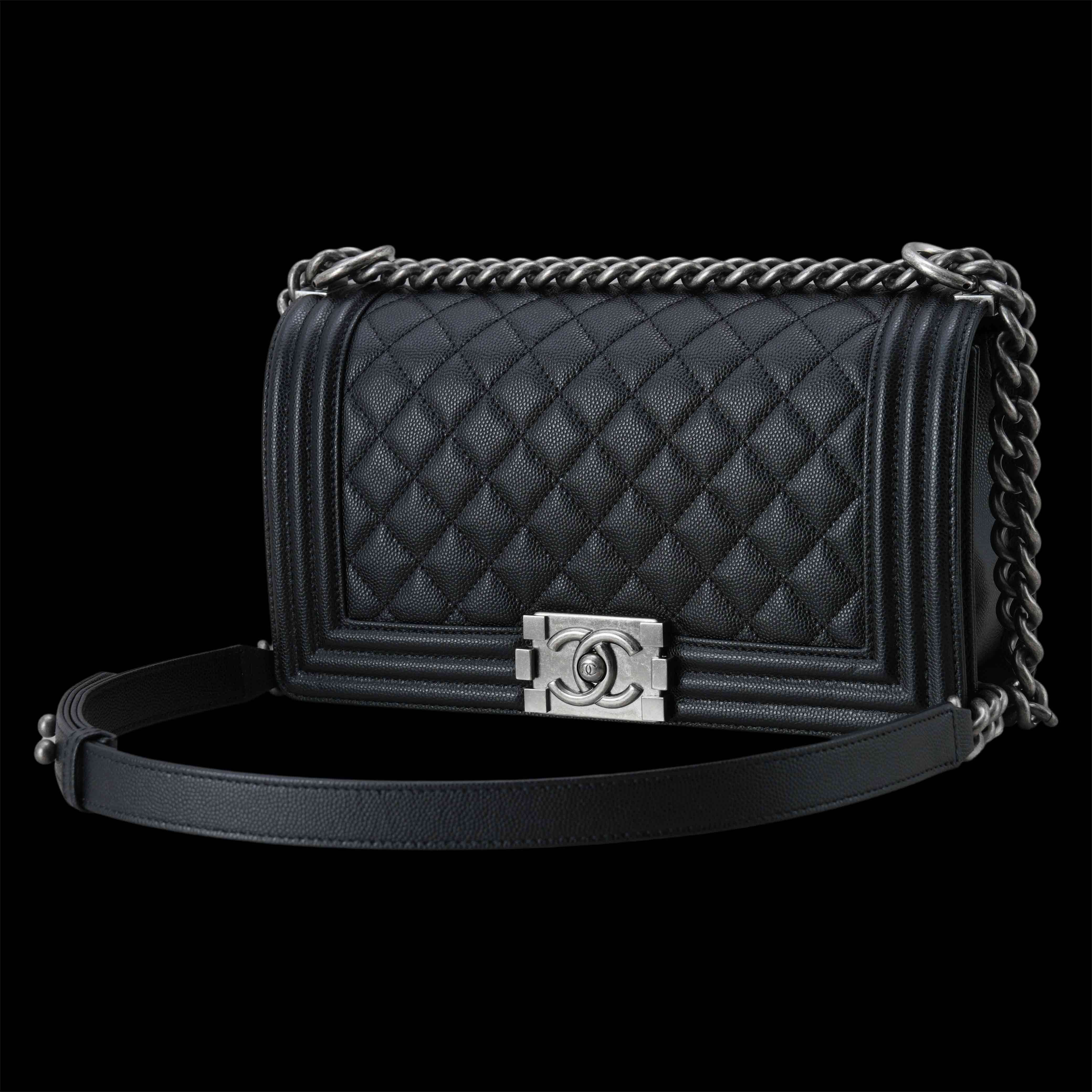 CHANEL(USED)샤넬 캐비어 보이샤넬 미듐 플랩백