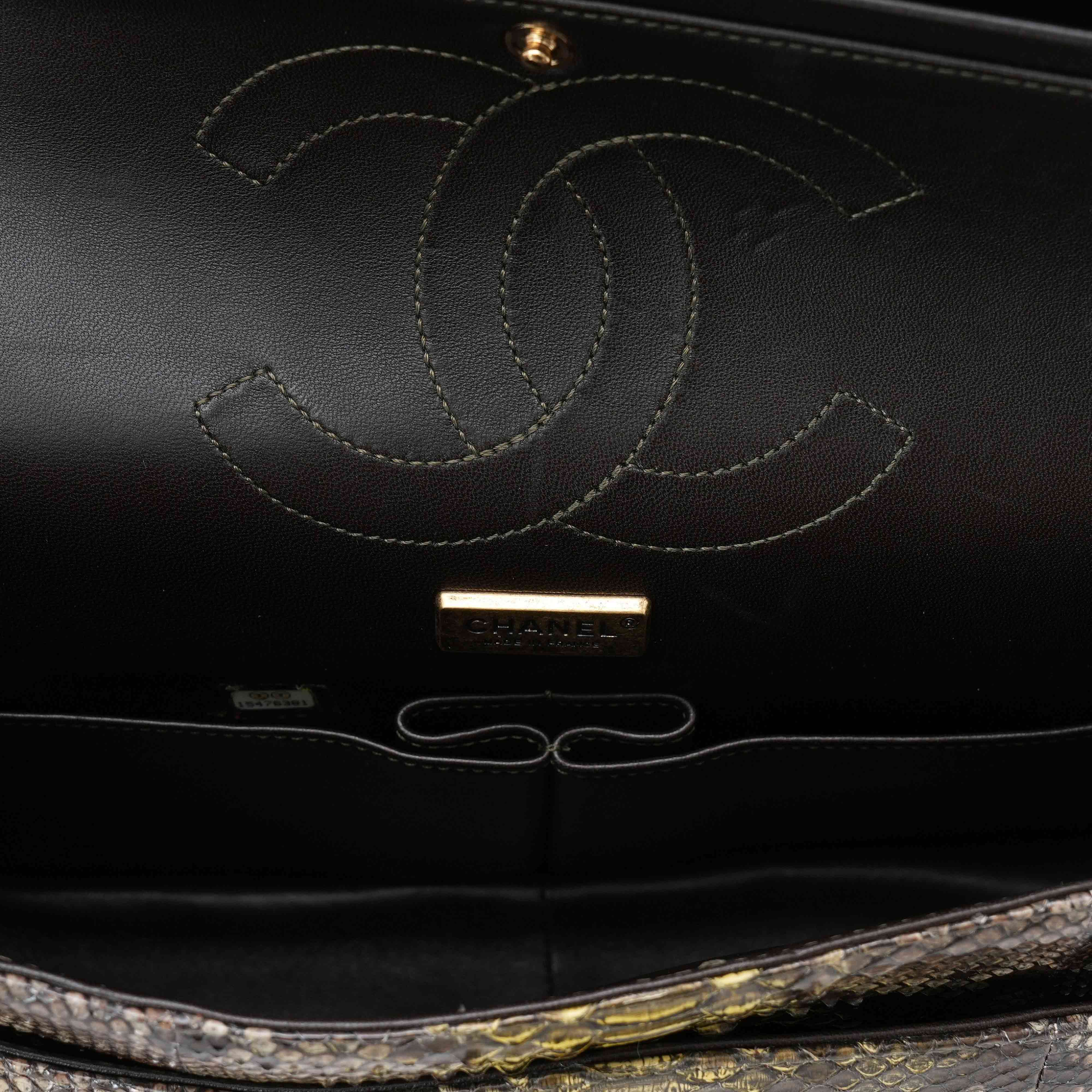 CHANEL(USED)샤넬 파이톤 2.55 빈티지 미듐 플랩백