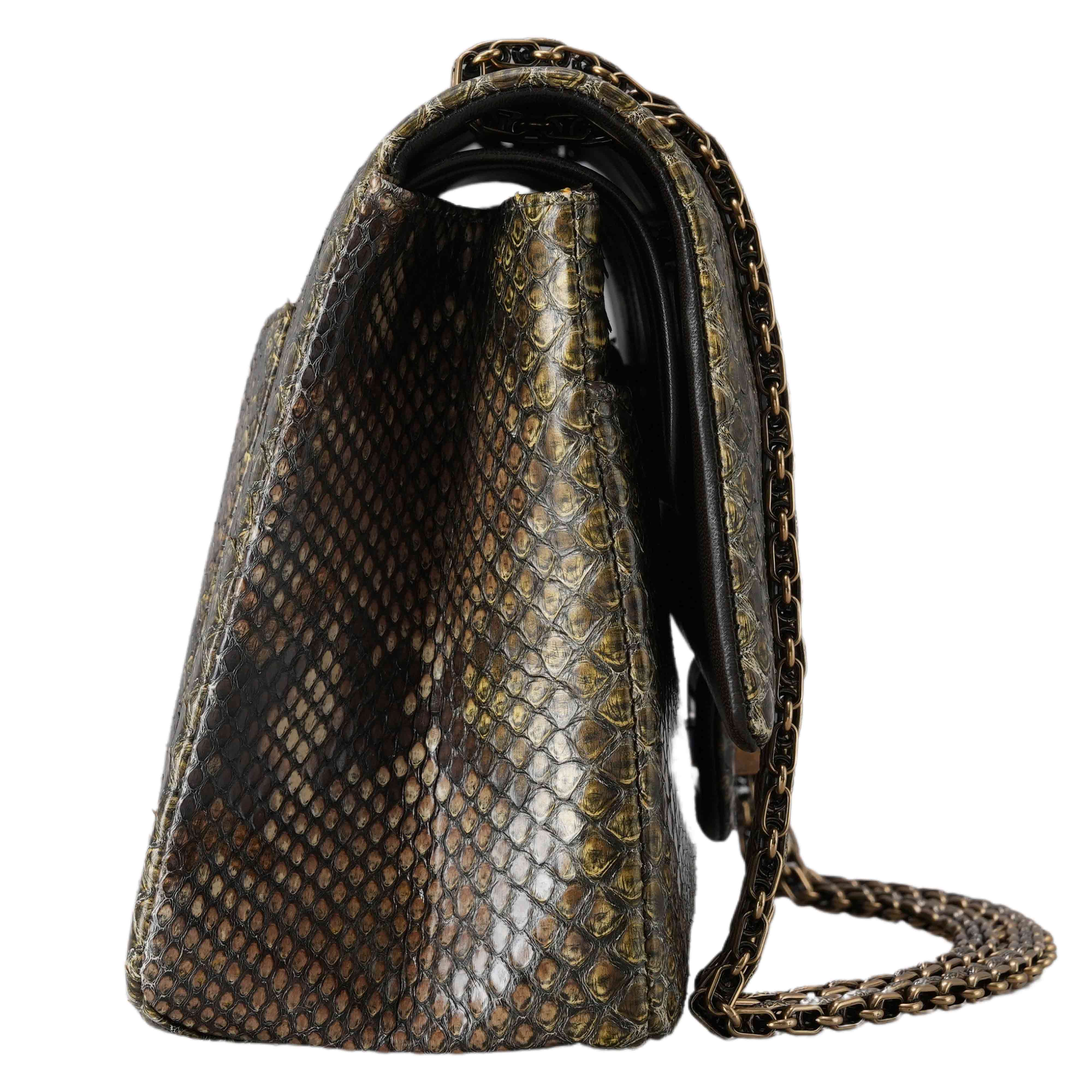 CHANEL(USED)샤넬 파이톤 2.55 빈티지 미듐 플랩백