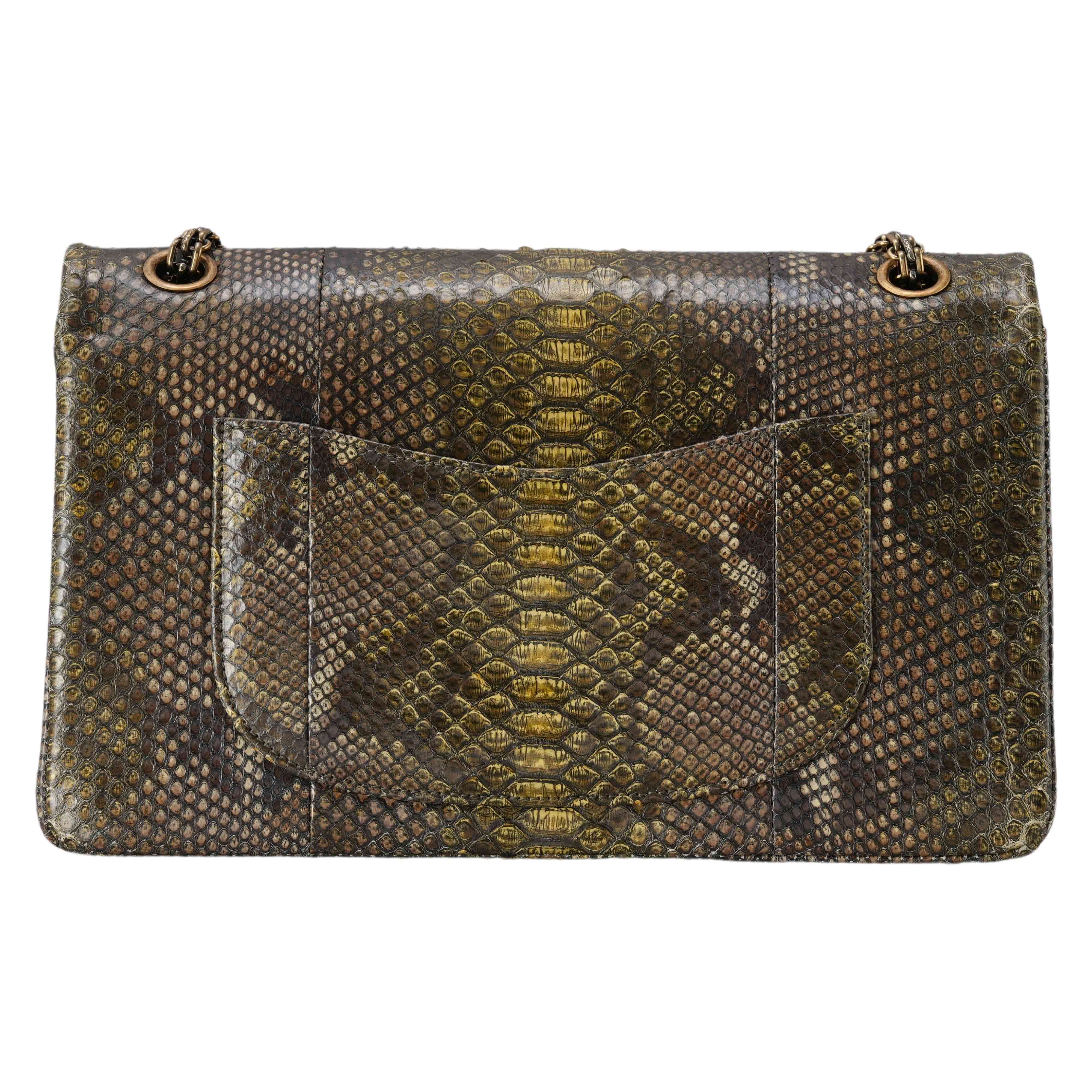 CHANEL(USED)샤넬 파이톤 2.55 빈티지 미듐 플랩백