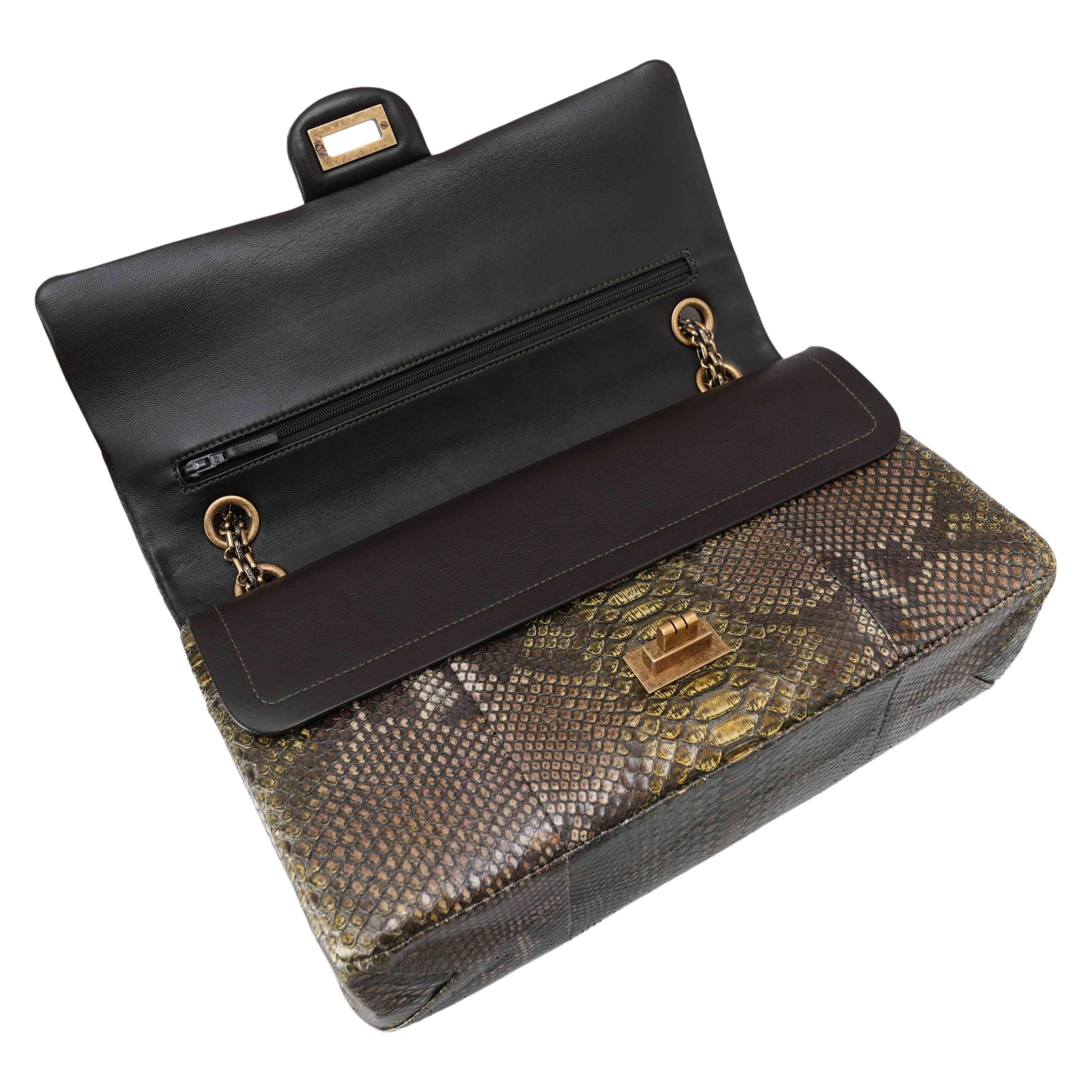 CHANEL(USED)샤넬 파이톤 2.55 빈티지 미듐 플랩백