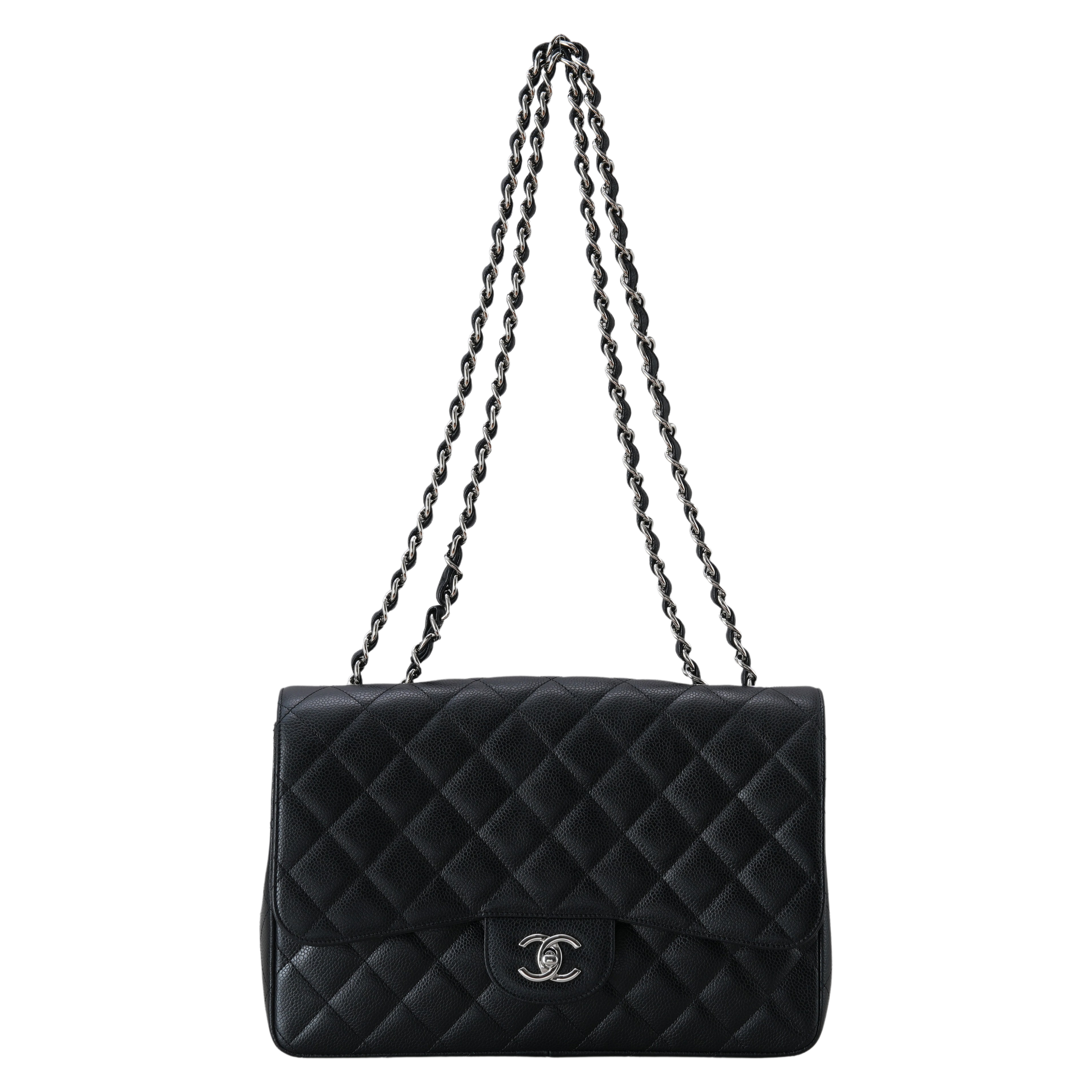CHANEL(USED)샤넬 캐비어 클래식 라지 원플랩백