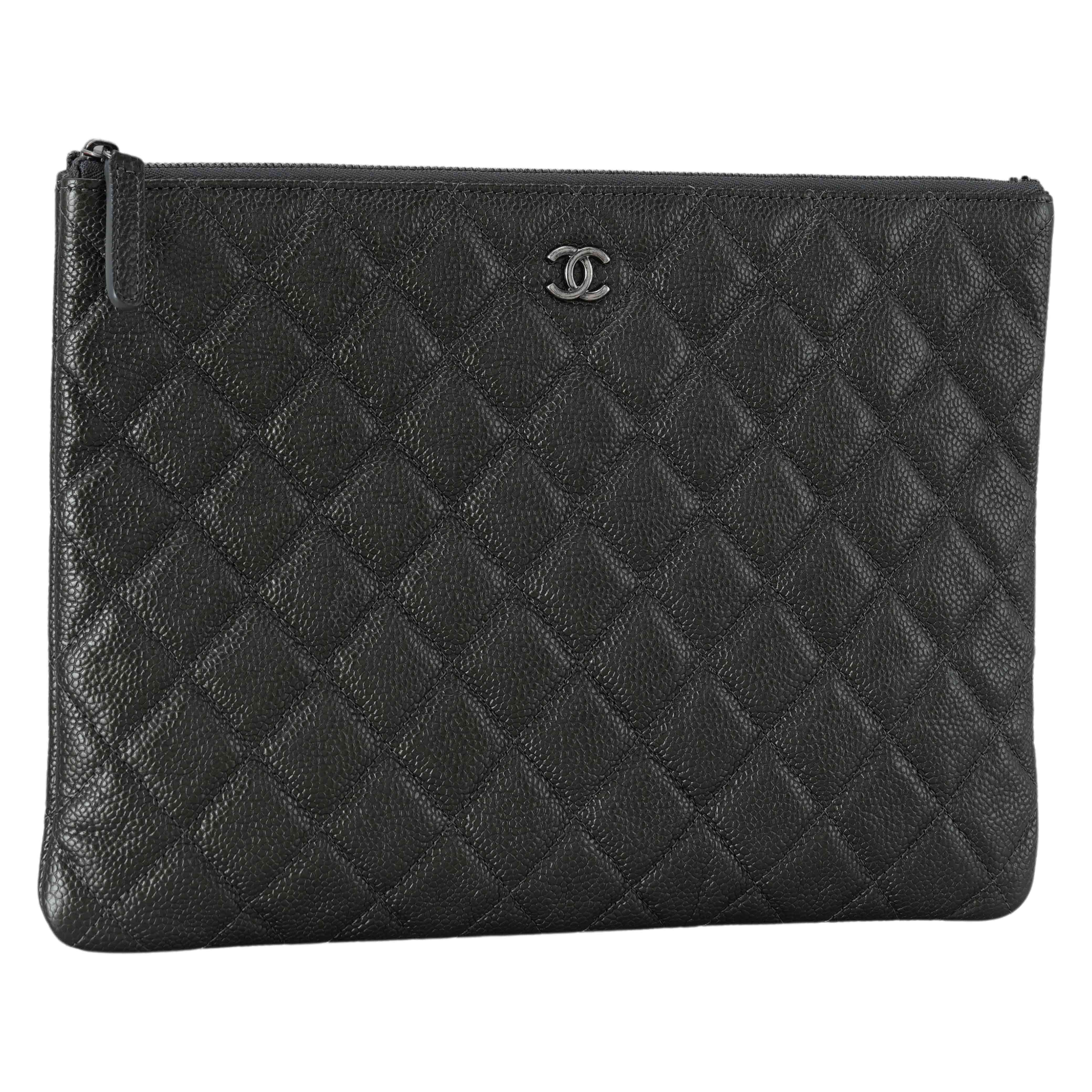 CHANEL(USED)샤넬 클래식 캐비어 클러치 뉴미듐