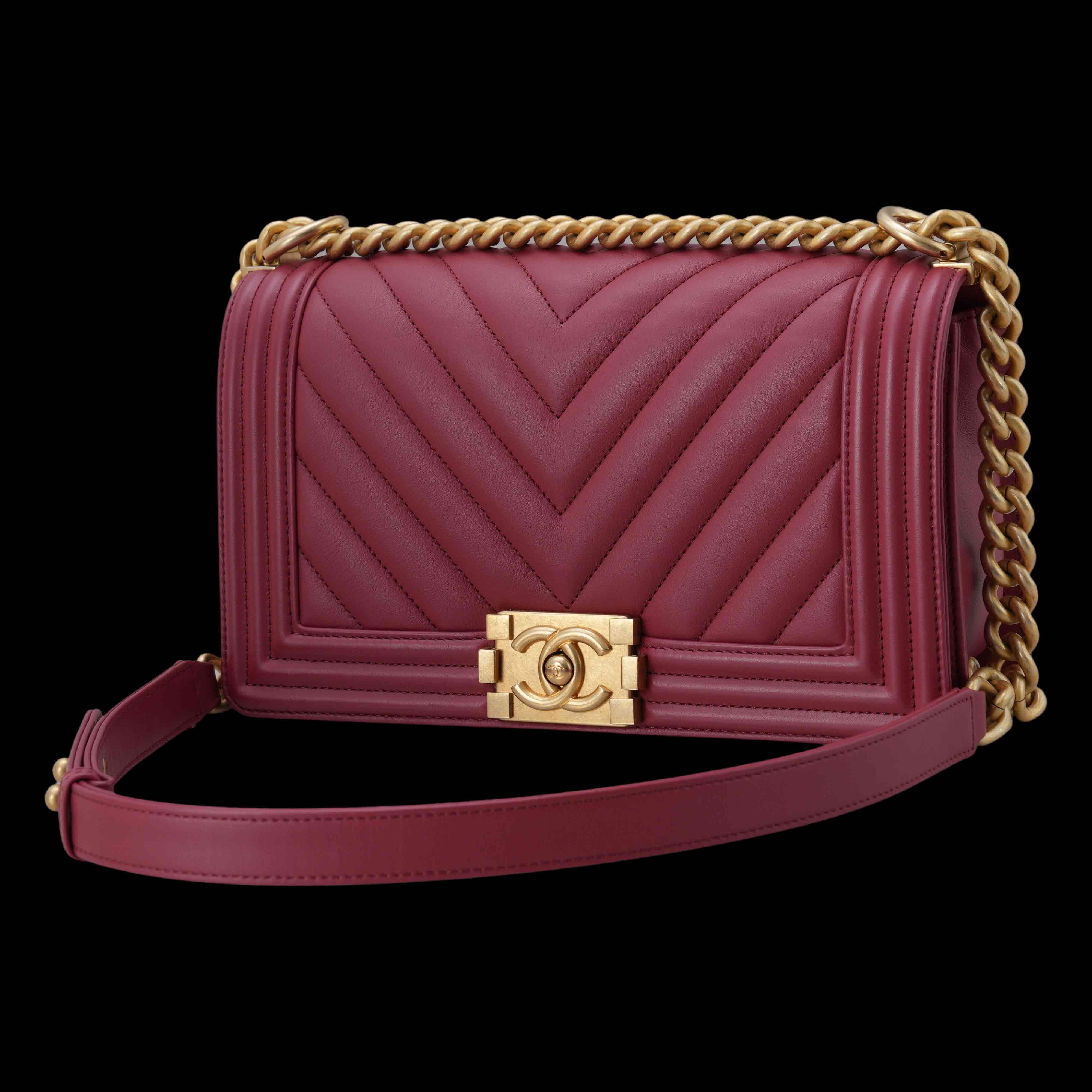 CHANEL(USED)샤넬 보이샤넬 쉐브론 미듐