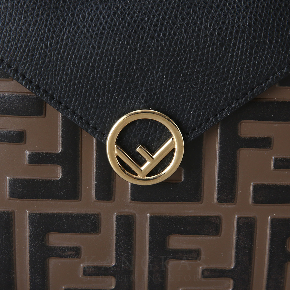 FENDI(USED)펜디 주카 레더 플랩 클러치