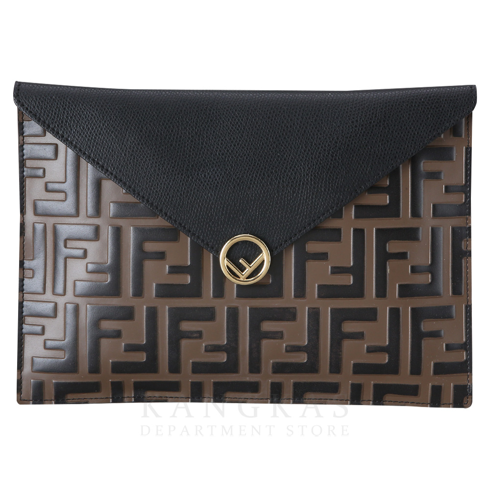 FENDI(USED)펜디 주카 레더 플랩 클러치