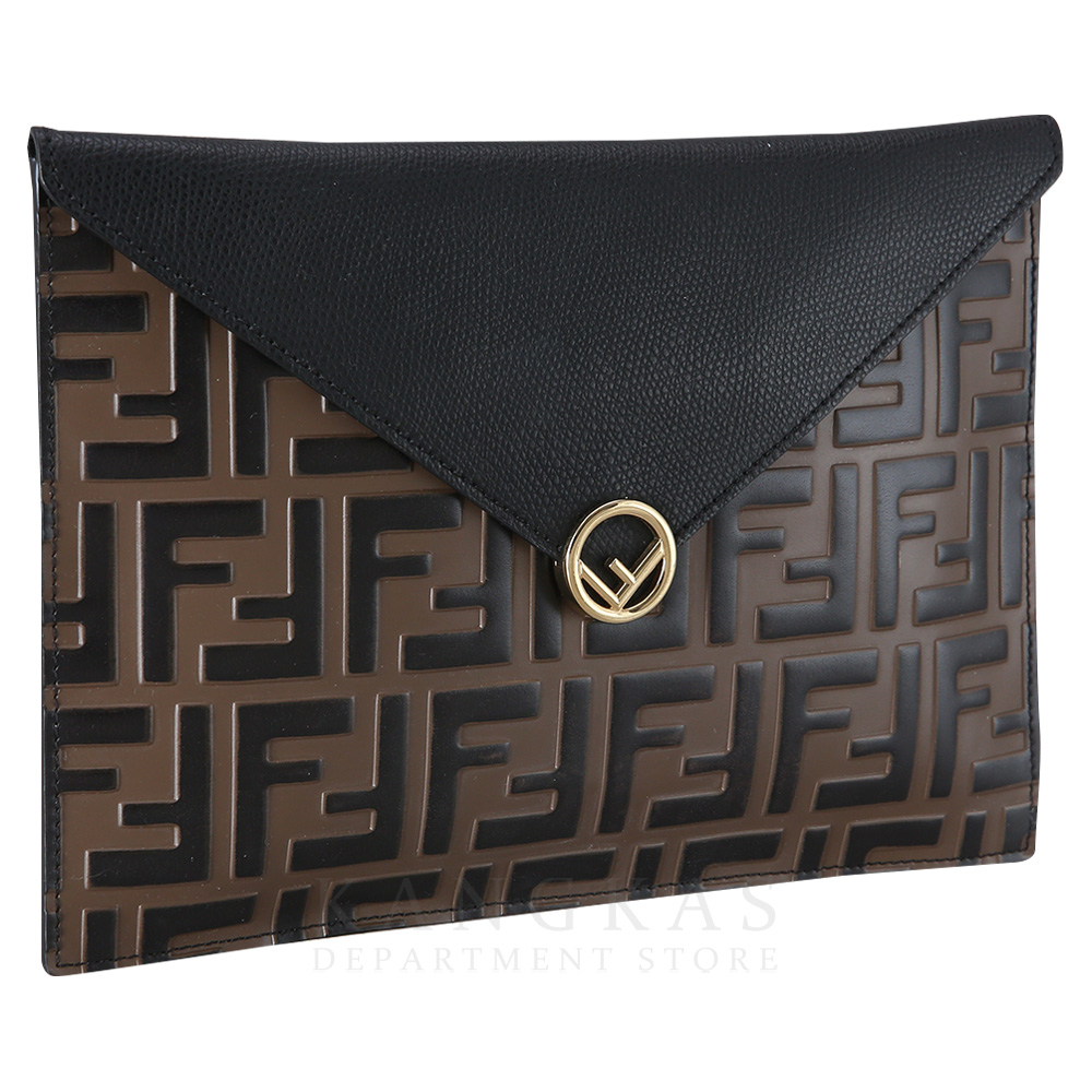FENDI(USED)펜디 주카 레더 플랩 클러치