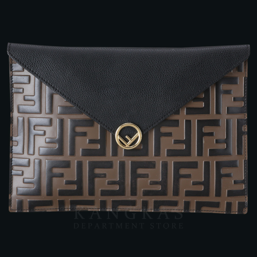 FENDI(USED)펜디 주카 레더 플랩 클러치