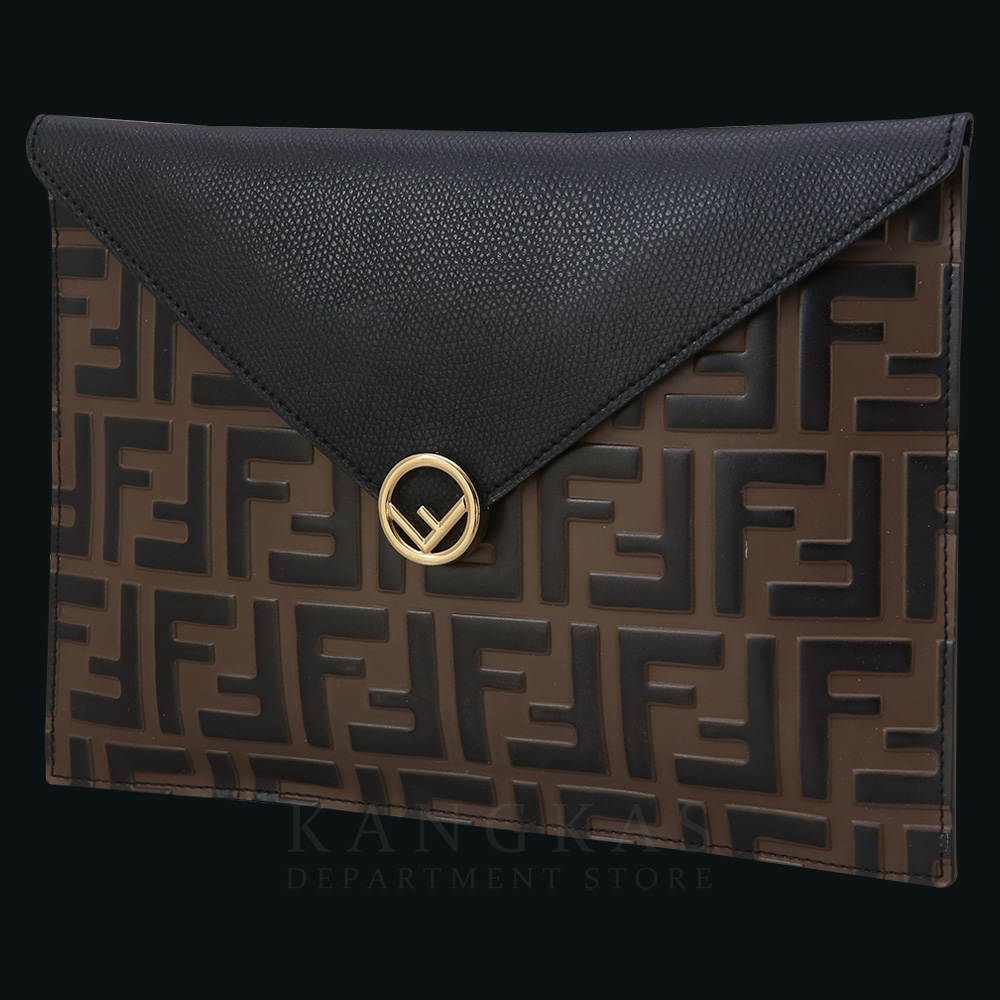FENDI(USED)펜디 주카 레더 플랩 클러치