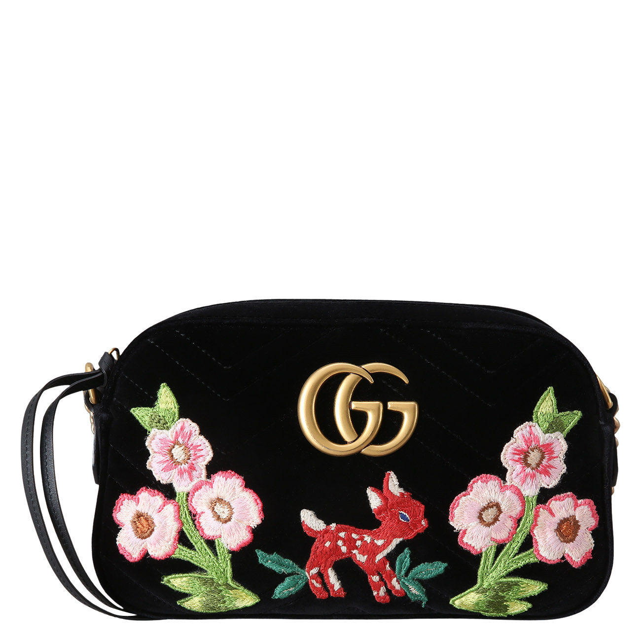 GUCCI(USED)구찌 447632 GG마몽 마틀라세 벨벳 스몰 카메라백