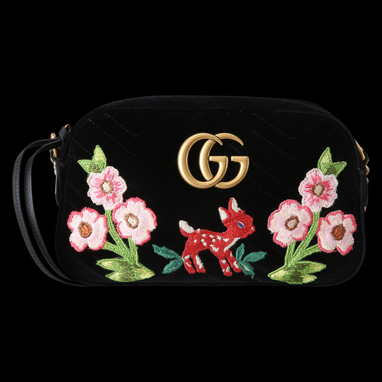 GUCCI(USED)구찌 447632 GG마몽 마틀라세 벨벳 스몰 카메라백