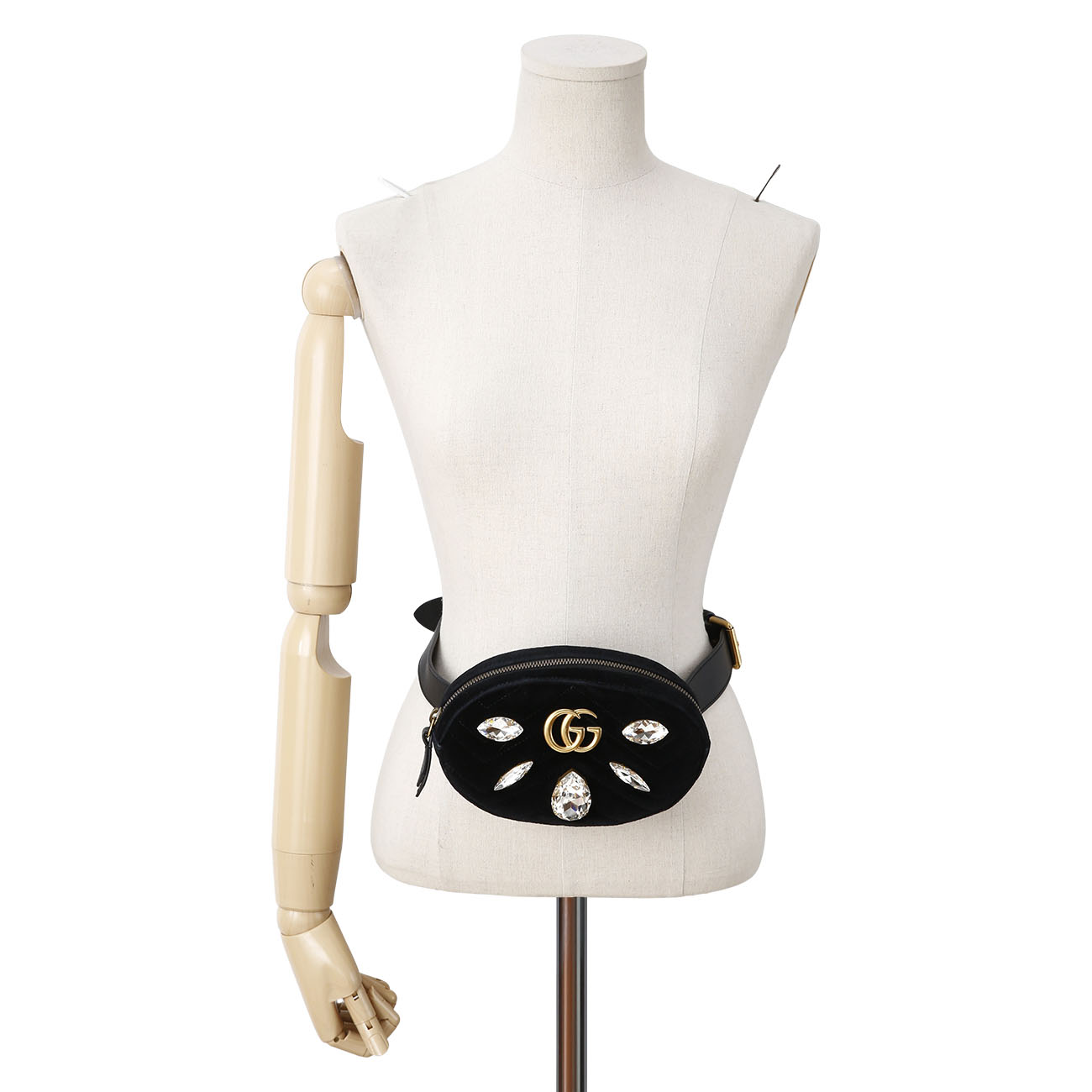 GUCCI(USED)구찌 476434 시즌 스웨이드 GG마몽 벨트백