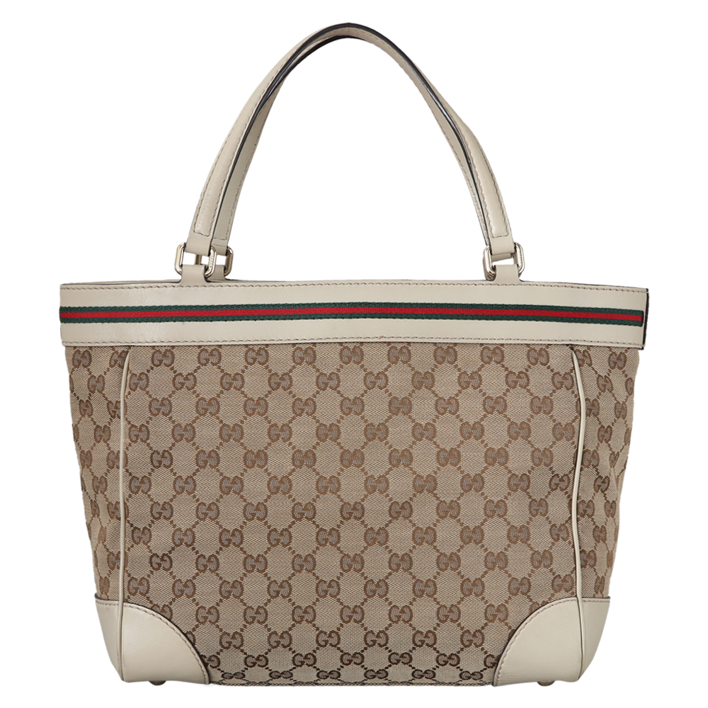 GUCCI(USED)구찌 257061 GG로고 자가드 리본장식 토트백