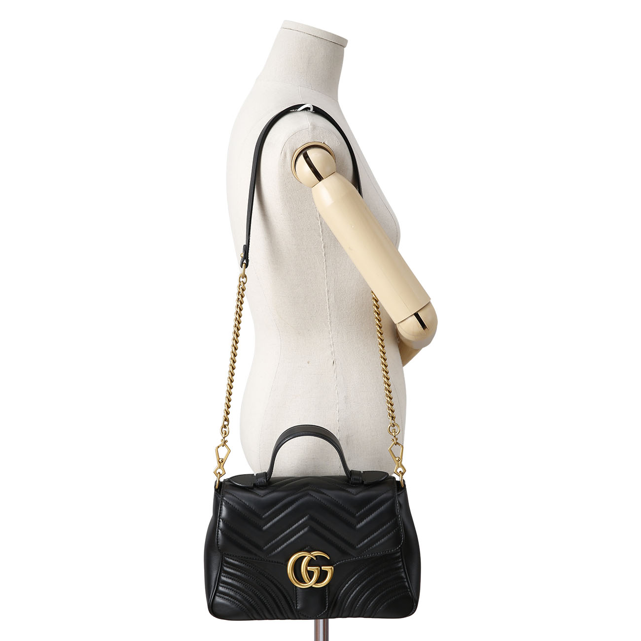 GUCCI(USED)구찌 498110 GG마몽 마틀라세 탑 핸들백