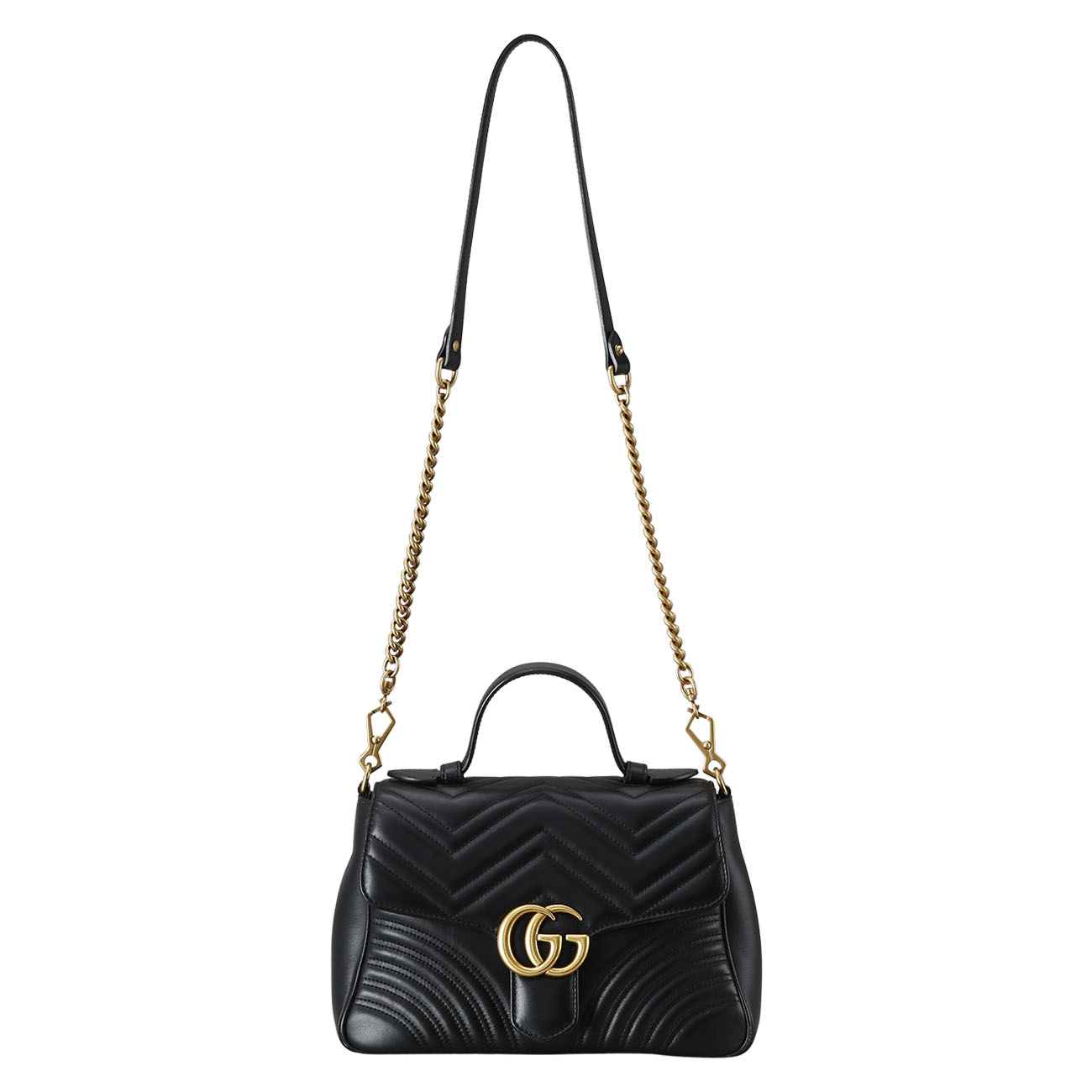 GUCCI(USED)구찌 498110 GG마몽 마틀라세 탑 핸들백