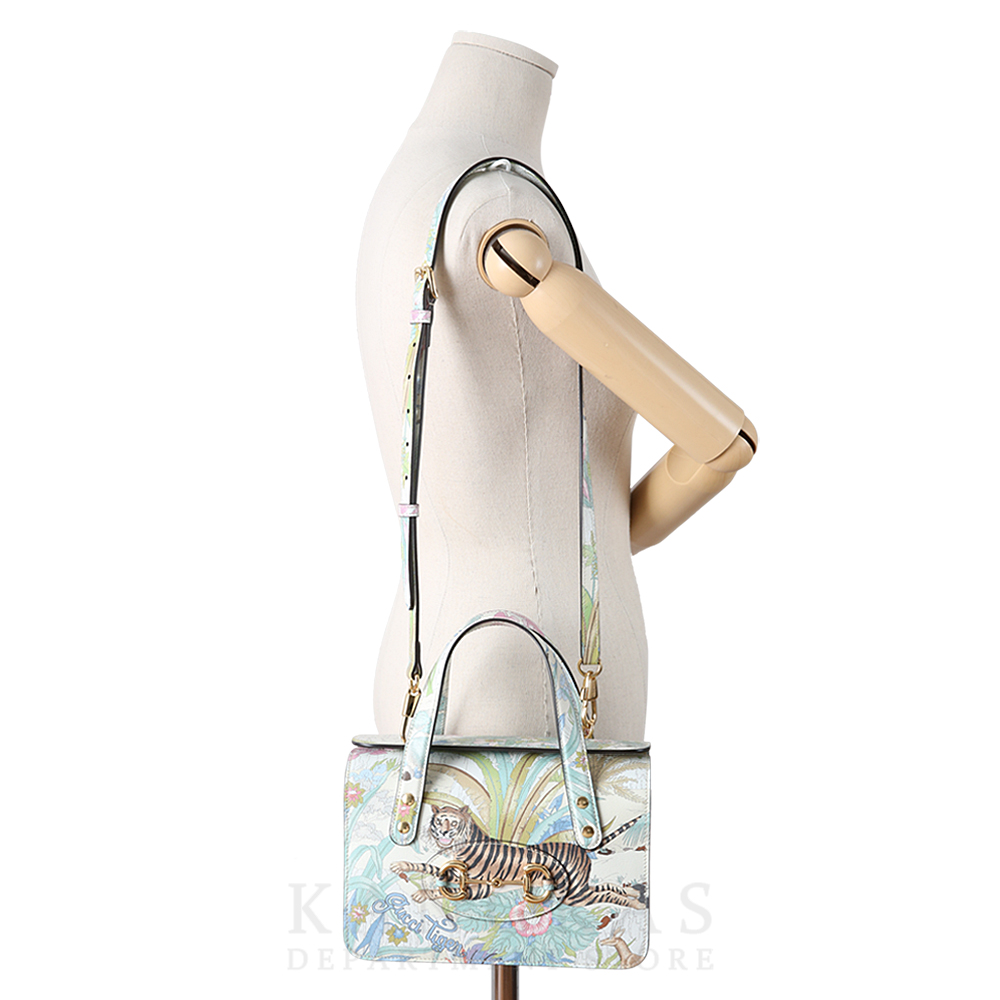 GUCCI(USED)구찌 645453 1955 미니 탑 핸들백 타이거