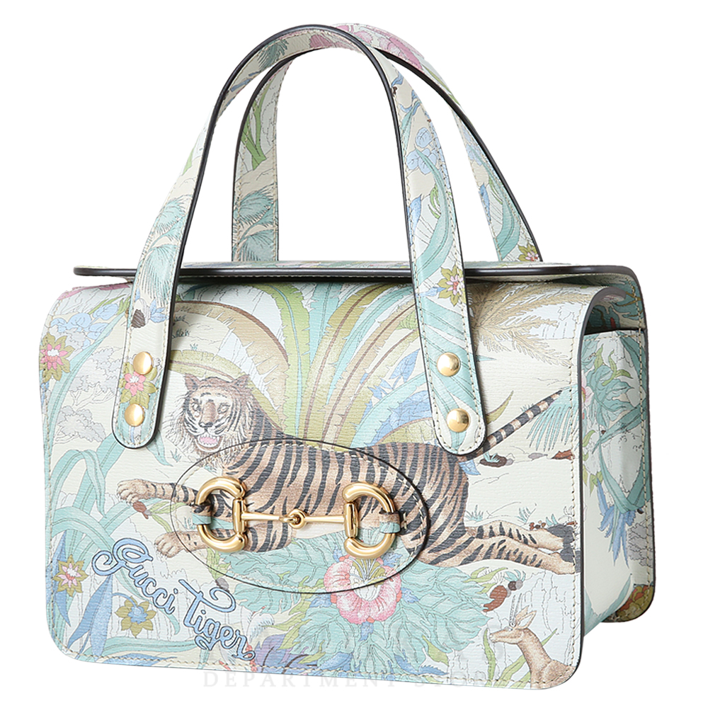 GUCCI(USED)구찌 645453 1955 미니 탑 핸들백 타이거