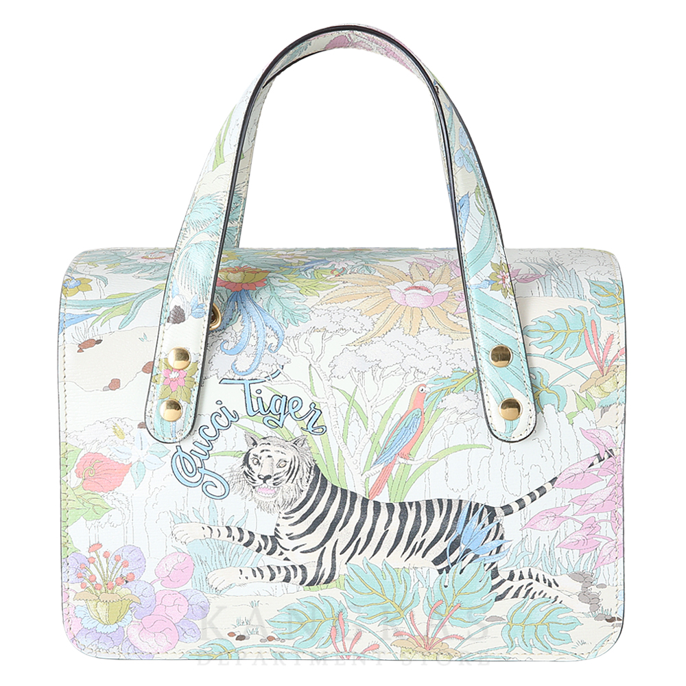 GUCCI(USED)구찌 645453 1955 미니 탑 핸들백 타이거