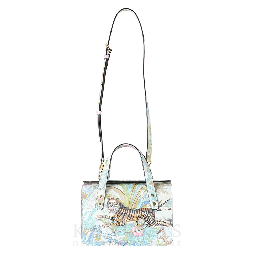 GUCCI(USED)구찌 645453 1955 미니 탑 핸들백 타이거
