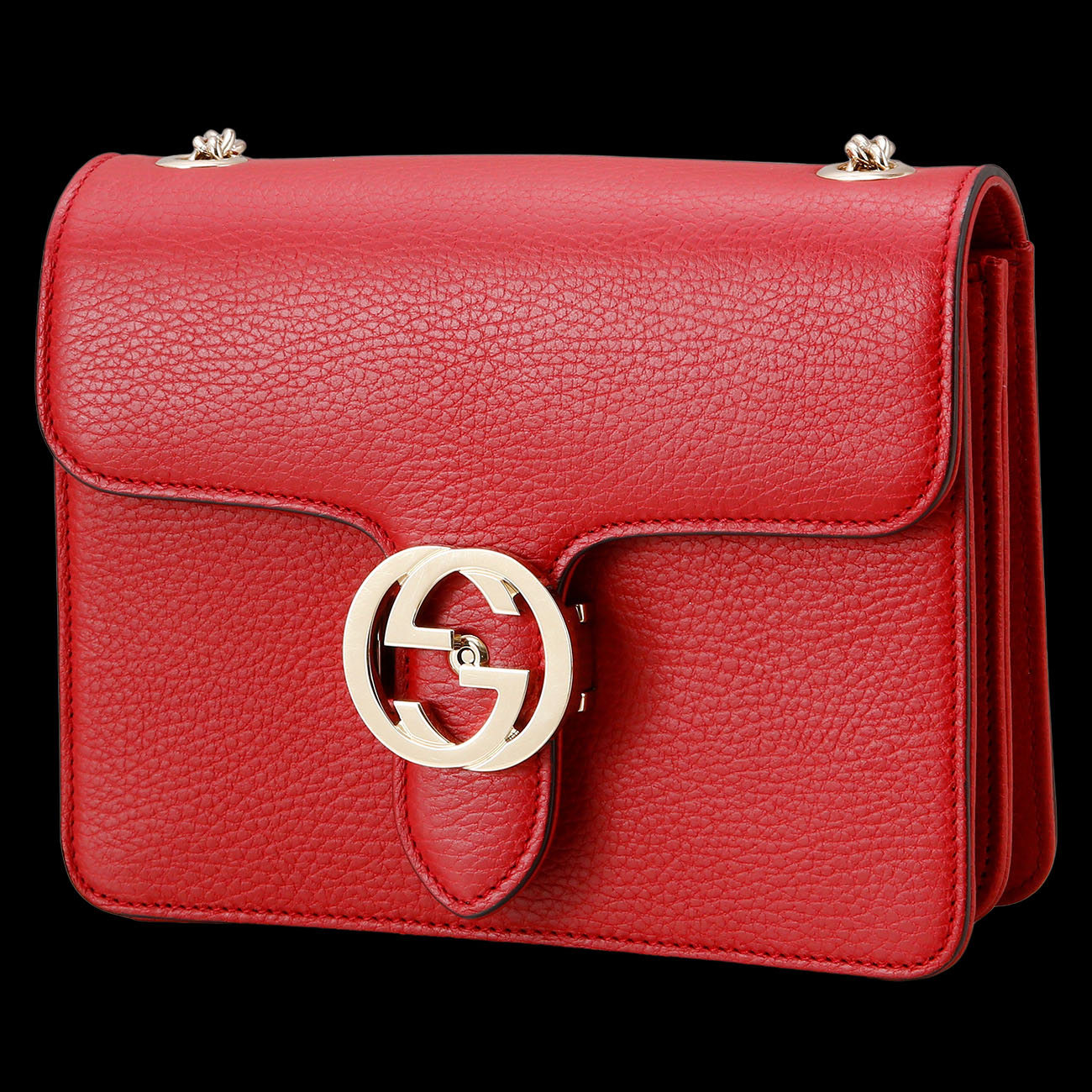 GUCCI(USED)구찌 510304 인터로킹 GG 체인백