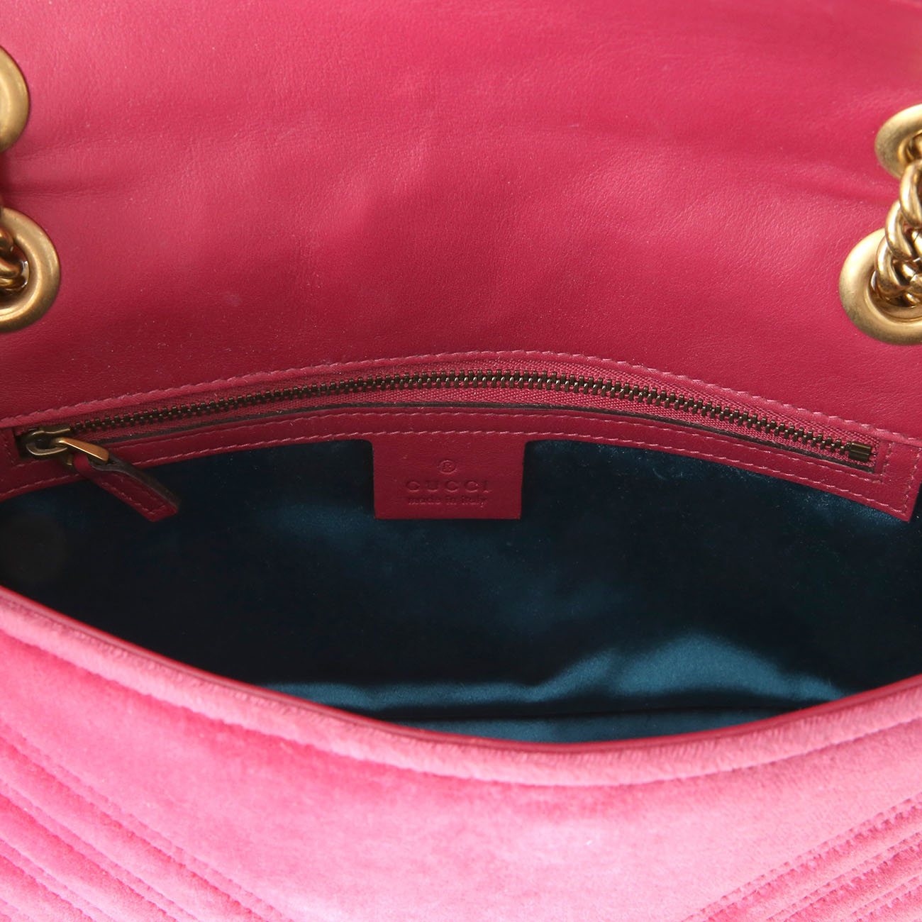 GUCCI(USED)구찌 443497 GG마몽 스웨이드 체인 숄더백